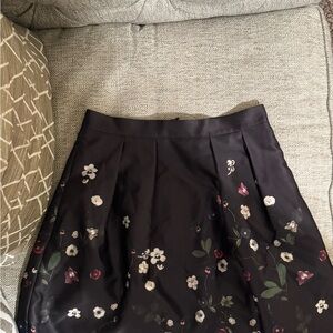 Floral Black Skirt